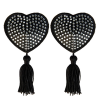 Load image into Gallery viewer, Satin Sequin Heart Pasties
