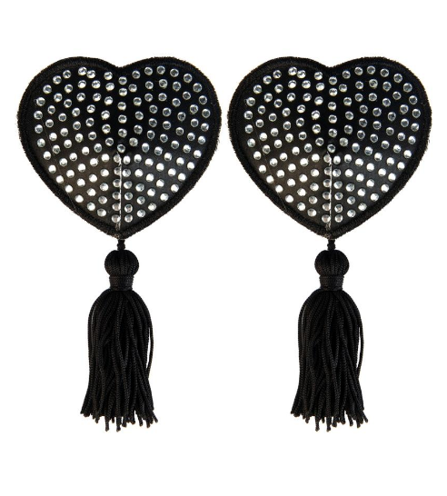 Satin Sequin Heart Pasties