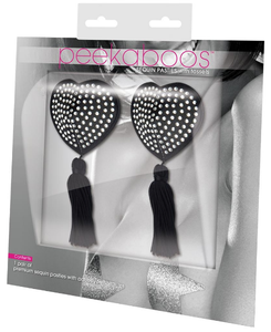Satin Sequin Heart Pasties